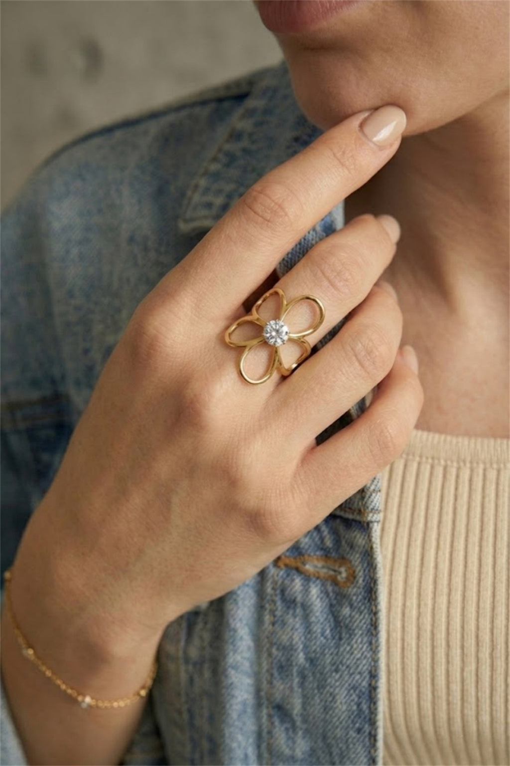 ✨ La Bague "Daisy" Dorée ✨