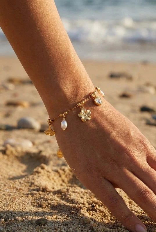 ✨ Bracelet Hanaë – Poésie & Charme Romantique 🌿💖