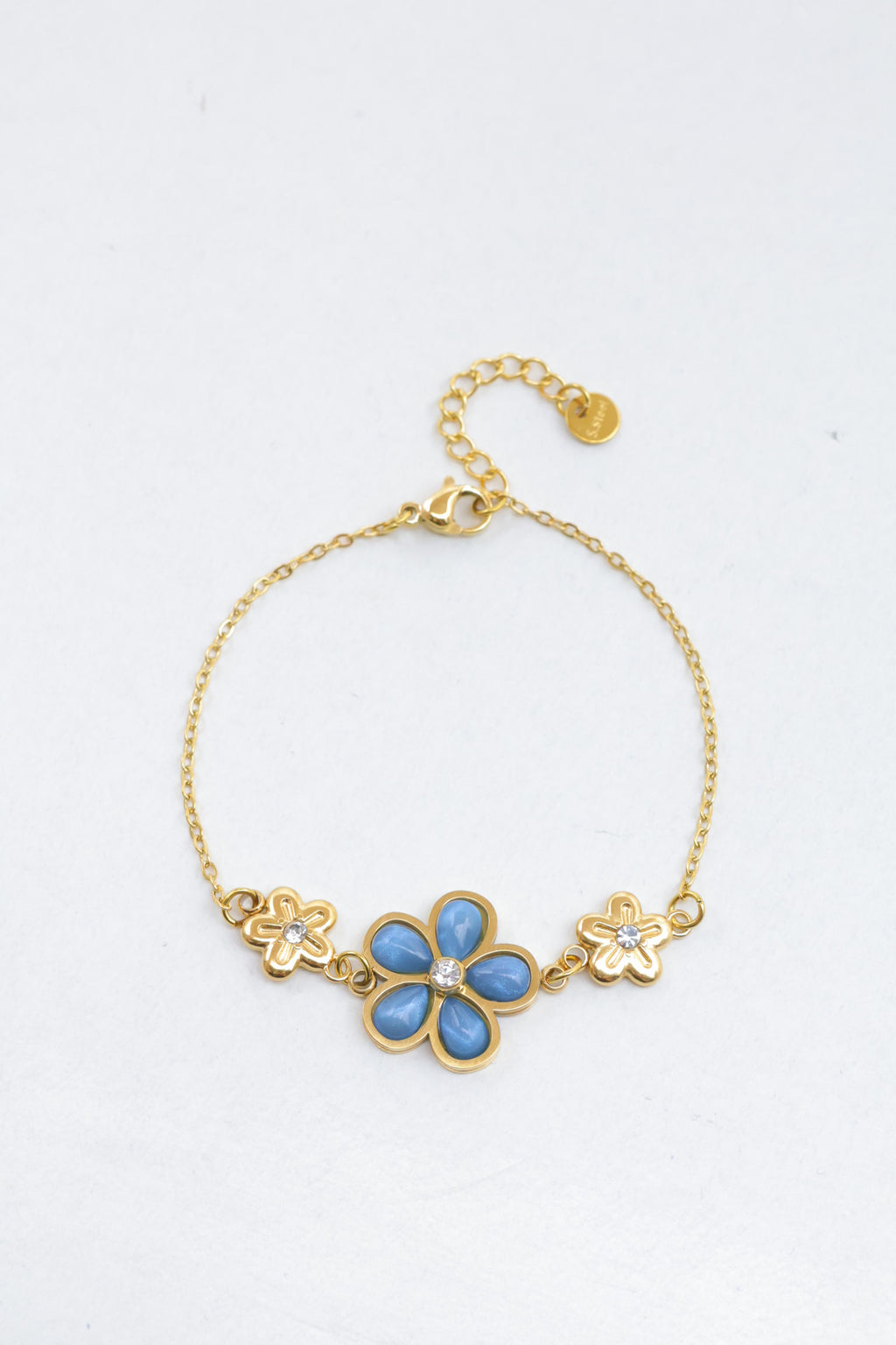 ✨ Bracelet Talia – Éclat Bleu & Douceur Florale 💙✨