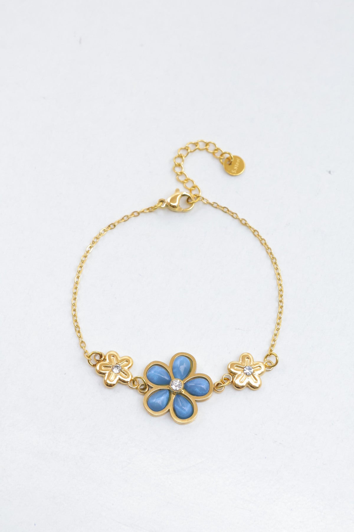 ✨ Bracelet Talia – Éclat Bleu & Douceur Florale 💙✨