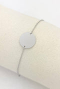 ✨ Bracelet médaille ronde gravable – Personnalisé et intemporel ✨
