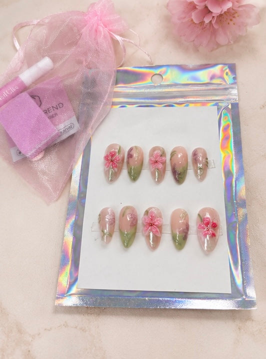✨ Press On Nails “Fleur de Rosée” ✨