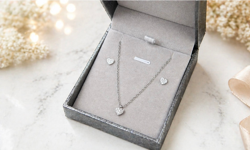 💎 Parure love argent – Élégance & douceur 💎
